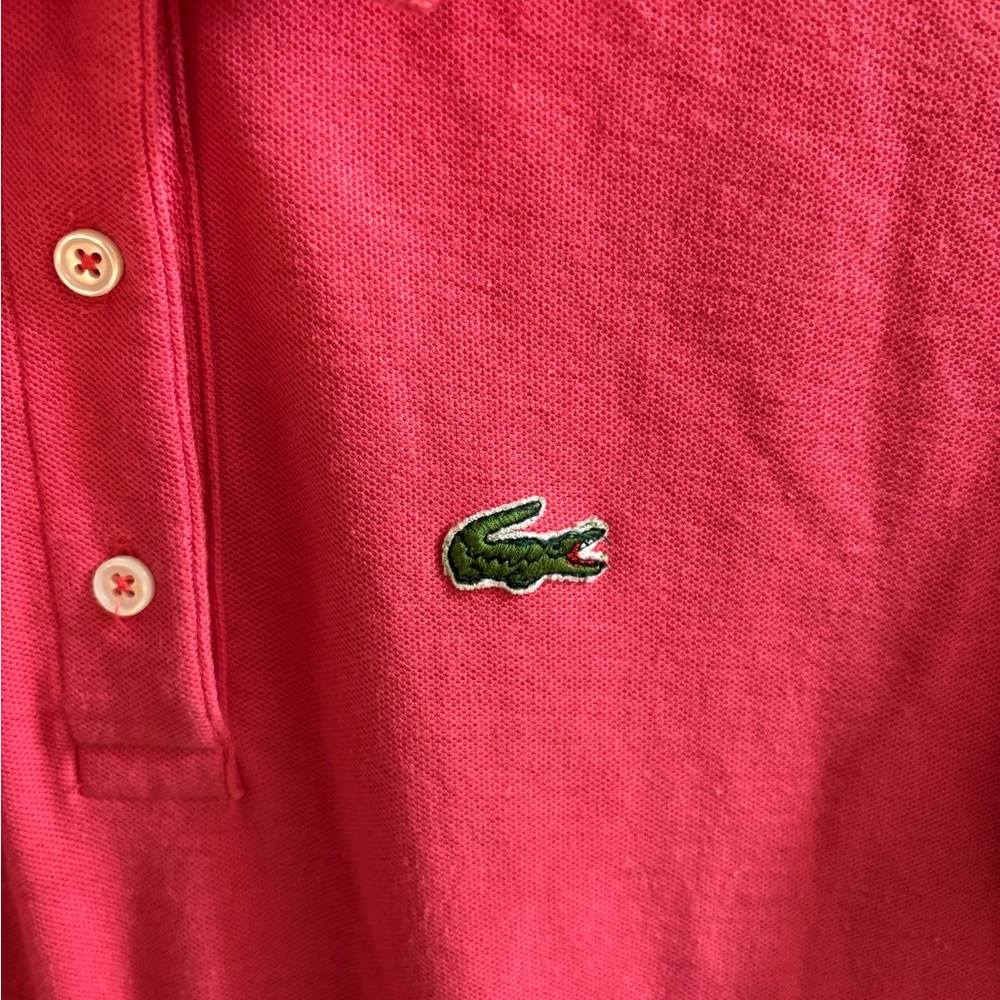 Lacoste Women’s Coral Resortcore Quiet Luxury Classic Polo Shirt, XL - Picture 4 of 8